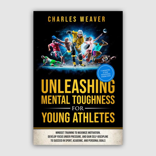 Design a book cover with young athletes going from losers to winners Design by 4 Season