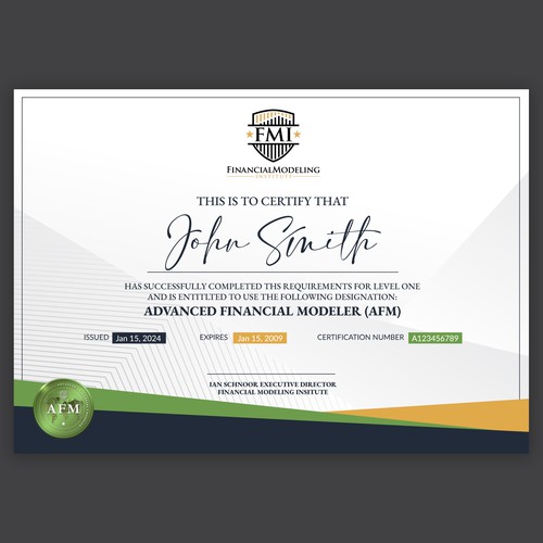 Looking for Custom Professional Certificate Design Design réalisé par Tety design