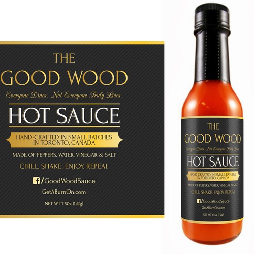 Bottle label for gourmet hot sauce -- a whole new approach to hot sauce marketing Design by asarmiento