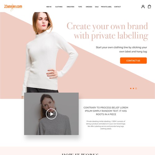 Designs | Design a landing page for fashion clothes company | Landing ...