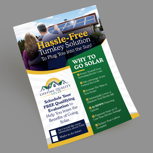 Solar Offer Page for Roofing Customers Design by Bennah