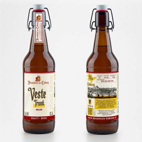A beer label as symbol of the city of Coburg (Germany) / Wahrzeichen für Coburg! Design by Wooden Horse