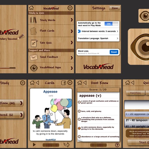 Design by Randi3 titled "iPhone app UI elements colors and look n feel"