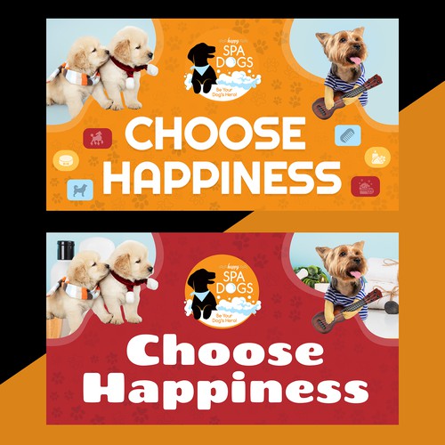 Choose Happiness Banner Design Design by CreativeCas ☆