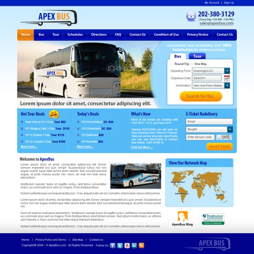 Help Apex Bus Inc with a new website design Design por Only Quality