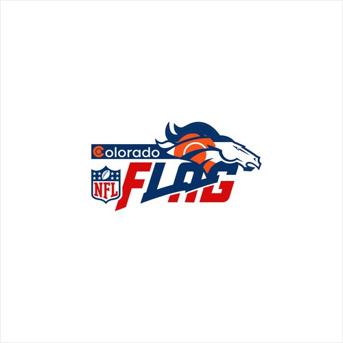 Colorado NFL Flag Logo Diseño de alayya