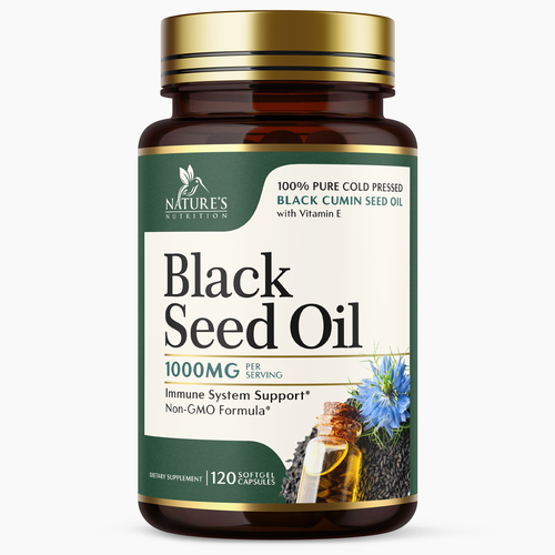 Natural Black Seed Oil Design Needed for Nature's Nutrition Design by Encephalon™