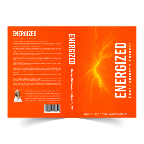 Design a New York Times Bestseller E-book and book cover for my book: Energized Diseño de kalatim