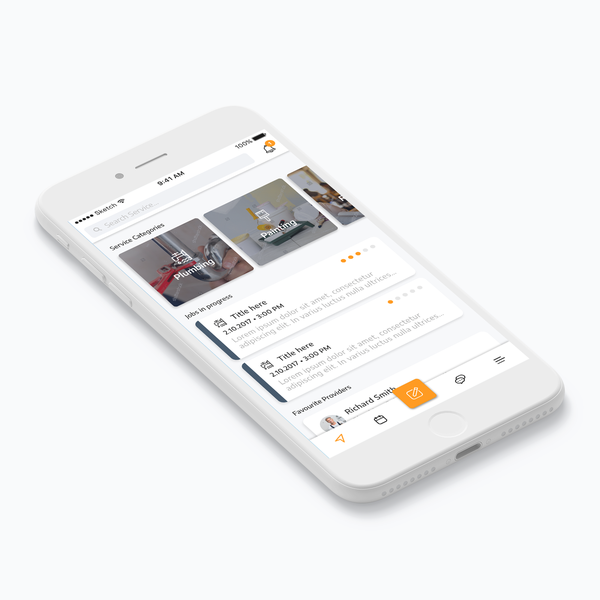 An easy App to hire professionals to do our handy work.