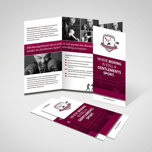 4-sided Flyer-design! White Collar Boxing company.