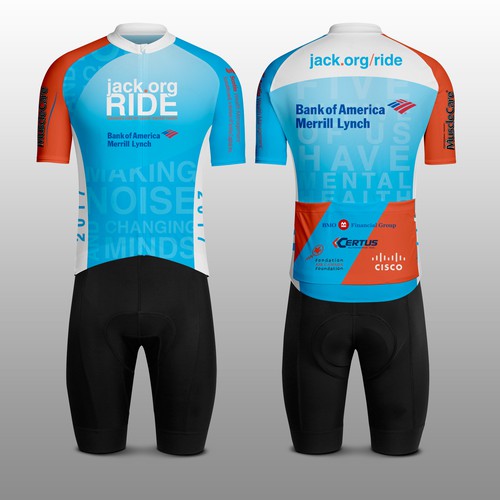 Design Cycling Jerseys for over 900 riders at the 2017 Jack Ride