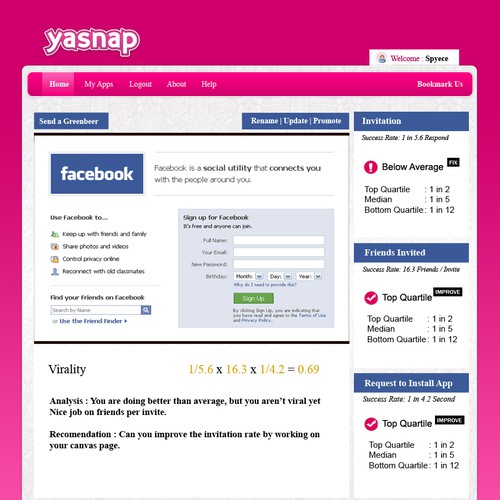 Social networking site needs 2 key pages デザイン by spyece
