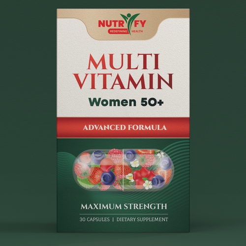 Design a premium packaging for Multivitamin for women 50+ brand for Nigerian Consumers Design by ilonaGi