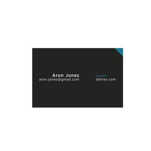 Create an elegant business card for an entrepreneurial hacker Design by xkarlohorvatx