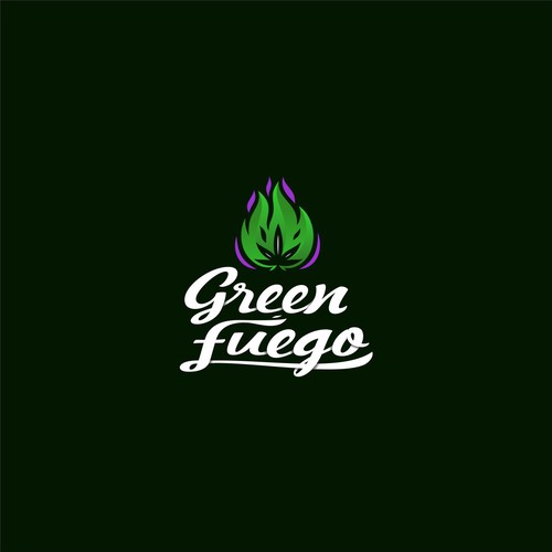 GREEN FUEGO cannabis dispensary logo Design by InkSay Design