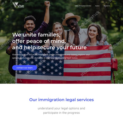 Immigration Work Permit Site Focused Redesign Design by FastCharge