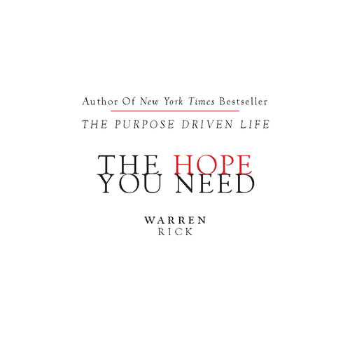 Design Rick Warren's New Book Cover Design by Sander Siswojo