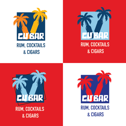 Tiki Bar logo - Rum, Cocktails & Cigars. Design by zanylayne