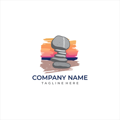 Stone formation picture as logo for coaching business Design by Lure Studio