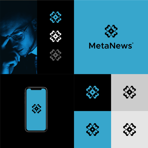 Design a logo for a web3 News platform called MetaNews Design by casign