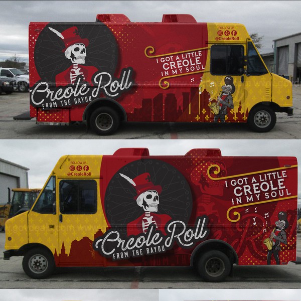 Design by AIMarNahD'99 titled "food truck wrap design"