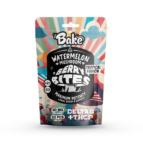 FUN MUSHROOM GUMMIES POUCH FOR 21+ Design by CREA CO