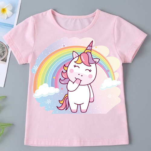 Kleding Meisjeskleding Tops & T-shirts T-shirts T-shirts met print Little Sister Unicorn Girls T-Shirt 