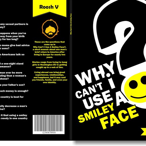 Book cover for "Why Can't I Use A Smiley Face?" Design by Ana Sichitiu