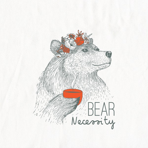 Boho Bear illustration for In 2 The Nest