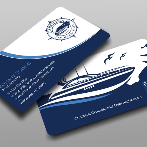 Carolina Yacht Charters Business Card Design réalisé par Brandmaker artist