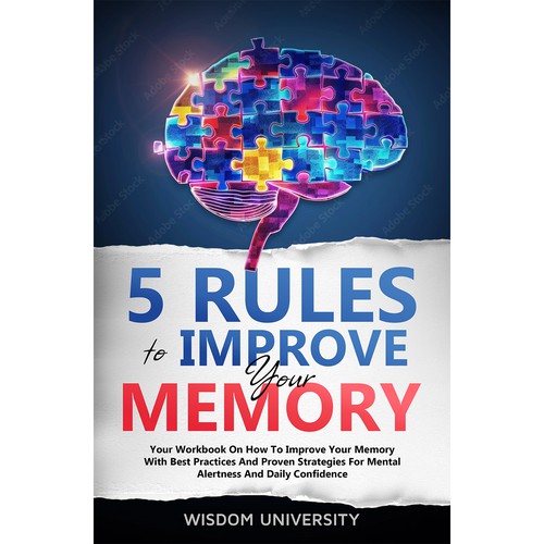 Design A Clever And Catchy "5 Rules To Improve Your Memory" Book Cover Design by designers.dairy™