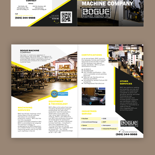 Machine Shop Needs a Great Selling Tool for Boring Industry Types! Design by ✒️ Maii.sh