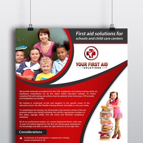 first aid training flyer