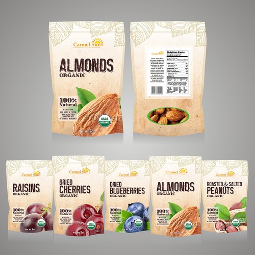 Dried Fruits and Nuts in Pouch Design por VEBO