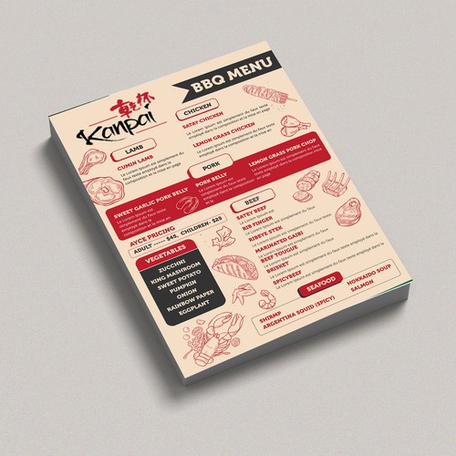 Designs | Design a 2 sided restaurant menu | Menu contest