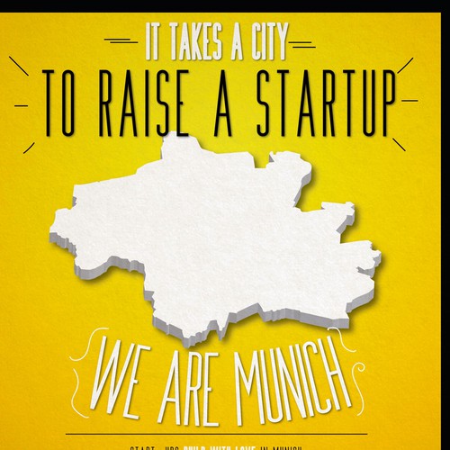 Munich start-up community is looking for a great poster for their start-up ecosystem Design by Andres M.