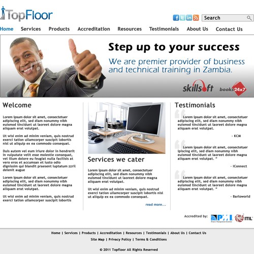 website design for "Top Floor" Limited Design by Joseph Manasan