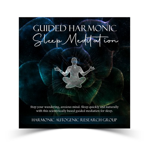 Design an abstract dark on dark sleep meditation book cover Design by The Cloud Digital