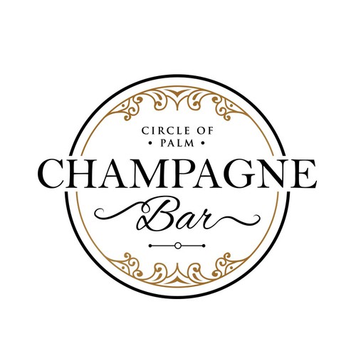 Luxury and modern Champagne Bar logo Design by Jacob Gomes