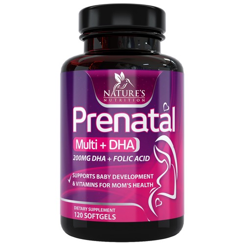 Prenatal Vitamins Label Design needed for Nature's Nutrition Design by DagDigi