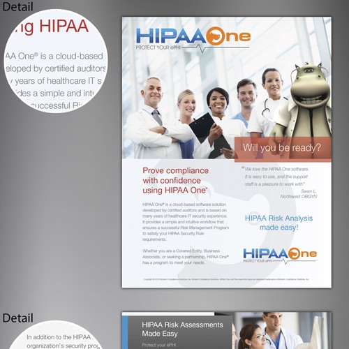 Produce replica of HIPAA One brochure Design by lpilip72