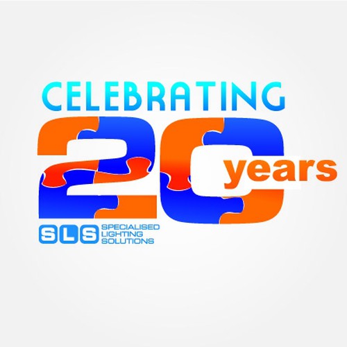 Celebrating 20 years LOGO Diseño de fahmi13