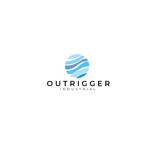 Rugged logo for a new industrial real estate development company called OUTRIGGER. Design by Bussetti Pierina
