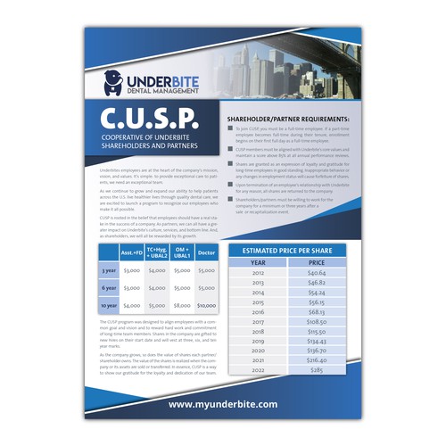 Company Stock Grant Plan Infographic Flyer/document Design by dreimaster