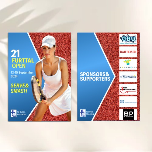 Aces & Action: Cool Flyer for a Tennis Tournament Design by TZ. Design