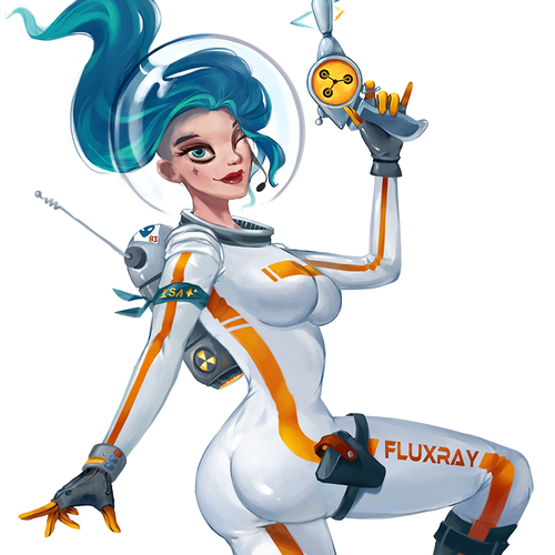 Space Girl Illustration Design by SilentWhisper