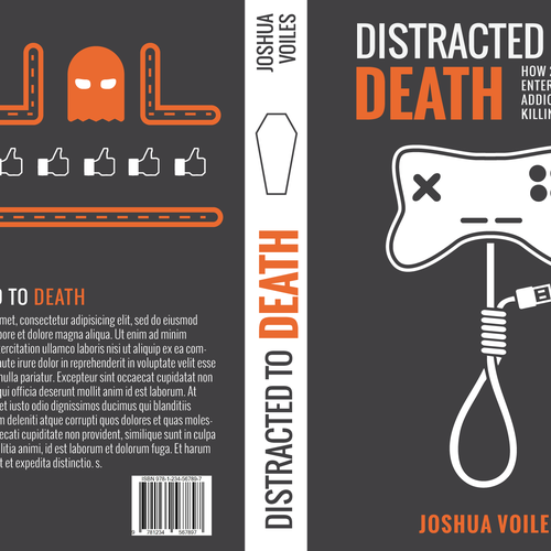 Design a Eye-Catching Book Cover for "Distracted to Death" Design by Mr.Putra
