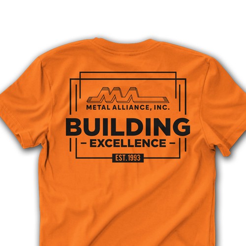 T-shirt design for high quality construction company Design by Oremeba
