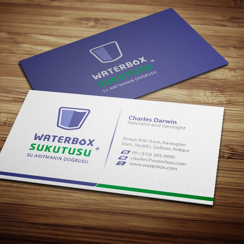 Business Card and Stationary, based on logo for a "Drinking" Water