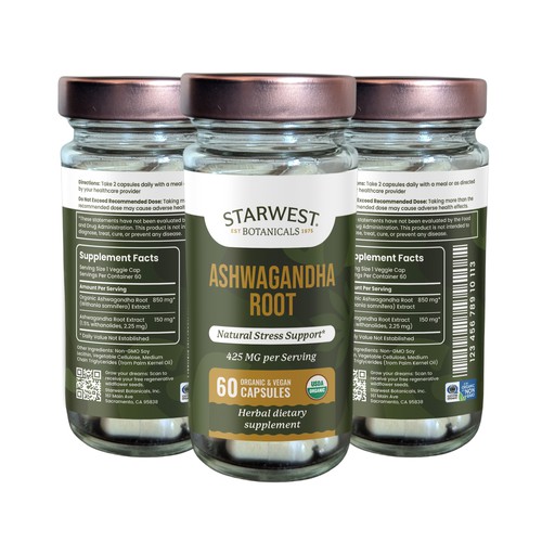 Organic Herb Capsule Label Design Design by Designlifelk